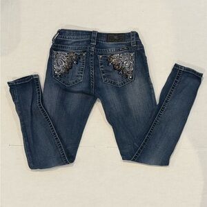 Miss Me Women’s Signature Skinny Jeans Size 25; Rhinestone, Style JP7738S, MK610